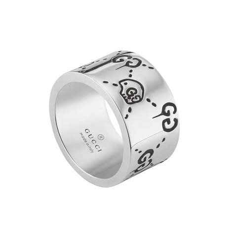 gucci ghost ring holt renfrew|Gucci Ghost 12mm Wide Sterling Silver Band Ring.